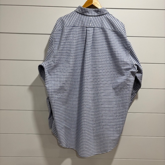 Lands' End white and blue button down shirt size 2XL Tall - Picture 4 of 14